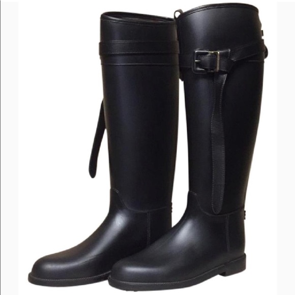 🏇New BURBERRY Rainboot Brain Riding with belt - Picture 2 of 9